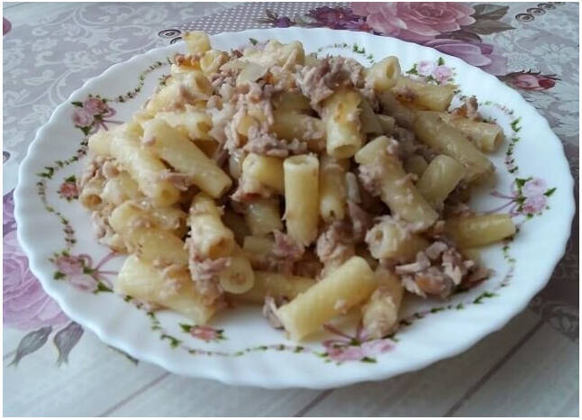 Макароны по-флотски с вареным мясом