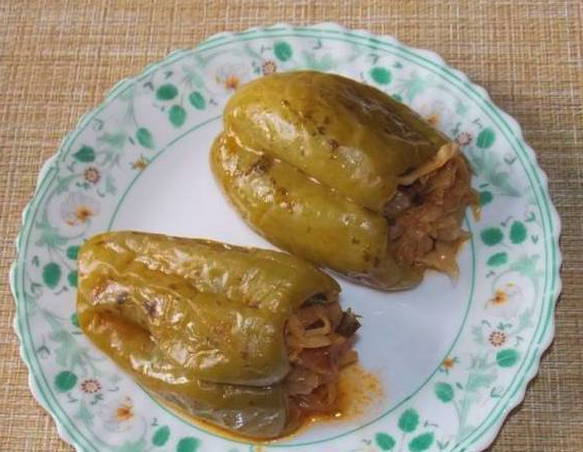 Постные фаршированные перцы в мультиварке