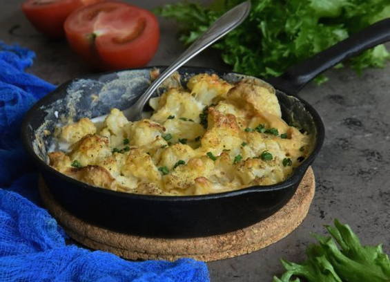 Цветная капуста с сыром и сливками в духовке Цветная капуста с сыром и сливками в духовке