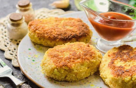 Котлеты из кабачков с рисом