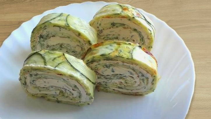 Рулет из кабачков в духовке