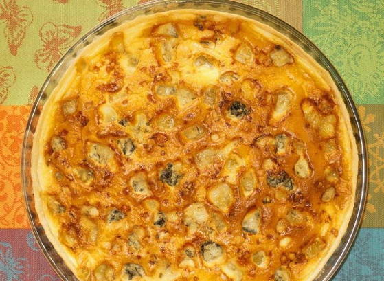 Открытый пирог с грушей Открытый пирог с грушей