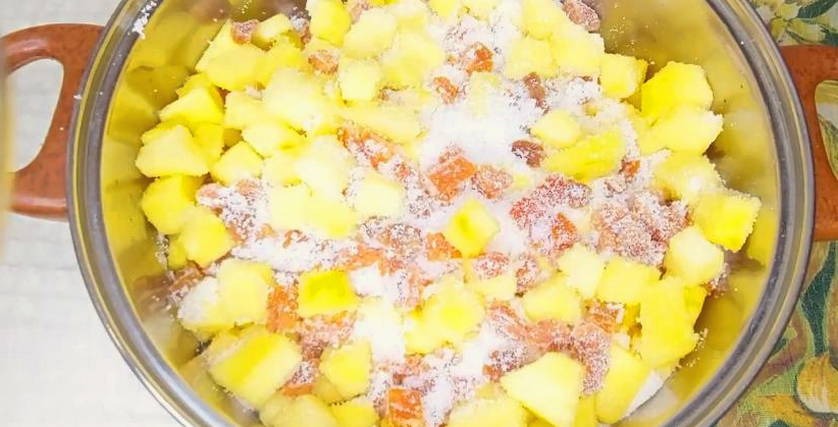 Варенье из тыквы с курагой и апельсином