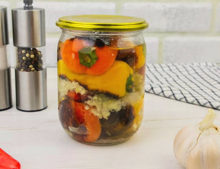 Жареный перец без стерилизации на зиму в банках