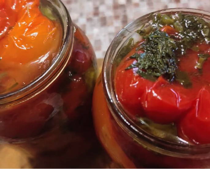 Запеченный перец с чесноком без стерилизации на зиму в банках