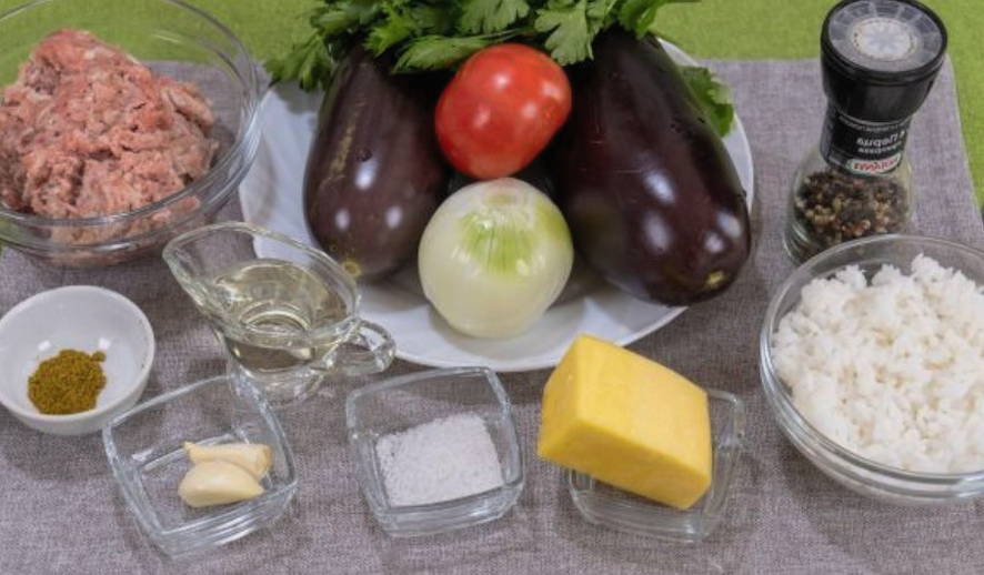 Рулетики из баклажанов с мясом