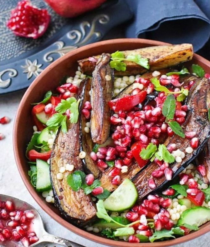 Грузинский салат Саамо с баклажанами