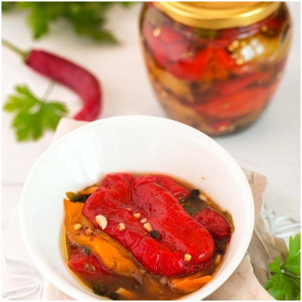 Запеченный маринованный перец на зиму