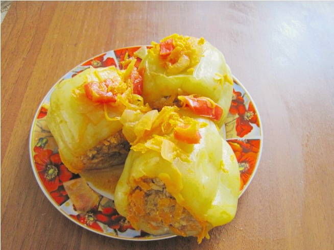 Фаршированный перец целиком в духовке