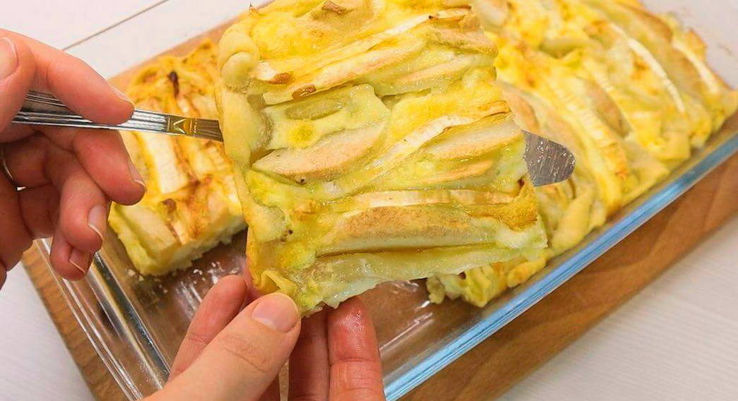 Пирог с грушей и сыром бри Пирог с грушей и сыром бри