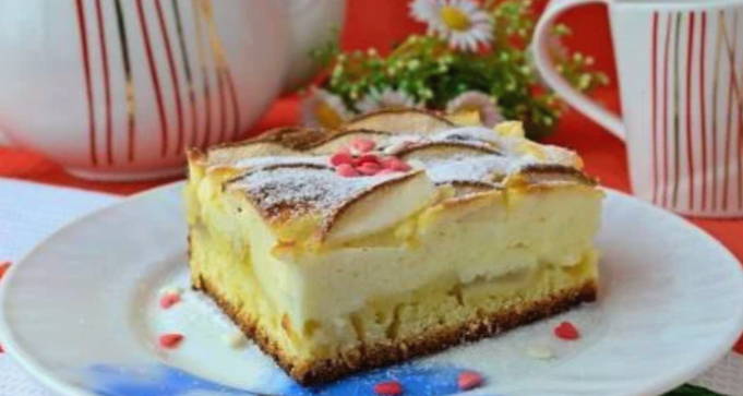 Творожный пирог с грушей Творожный пирог с грушей