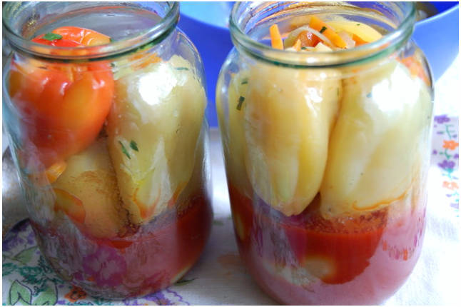 Фаршированный перец с овощами на зиму