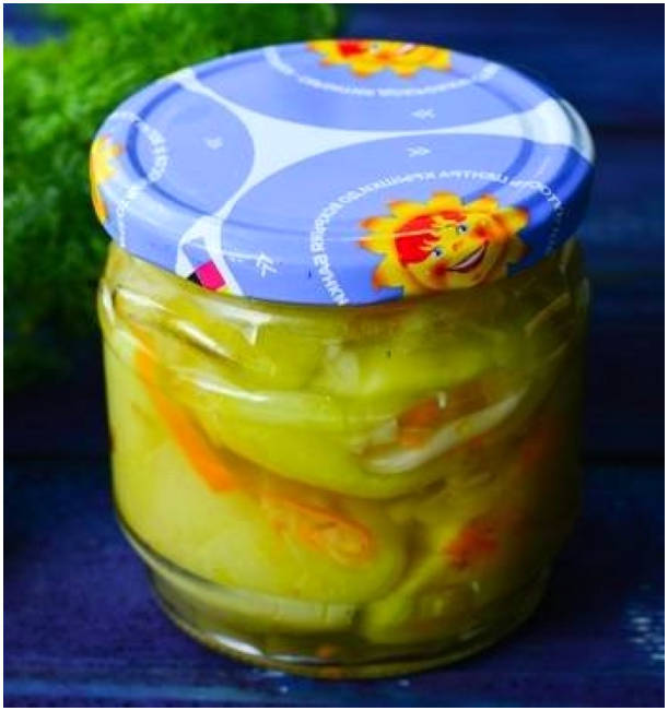 Перец, фаршированный капустой и морковью в маринаде без стерилизации на зиму Перец, фаршированный капустой и морковью в маринаде без стерилизации на зиму