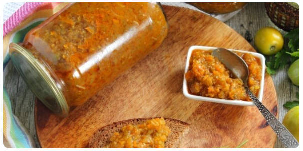 Икра из помидоров, моркови и лука через мясорубку на зиму