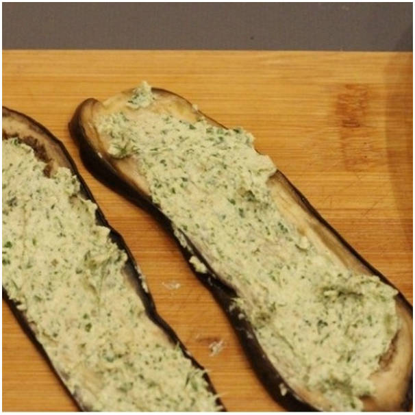 Рулеты из баклажанов с творожным сыром и грецкими орехами