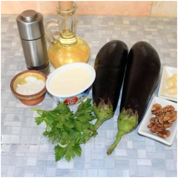 Рулетики из баклажанов с сыром, грецкими орехами и чесноком
