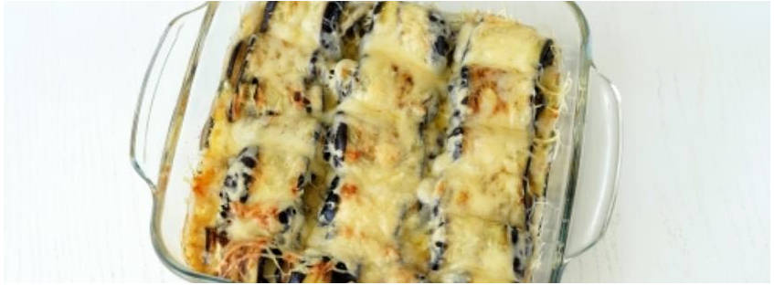 Рулетики из баклажанов с сыром и чесноком в духовке
