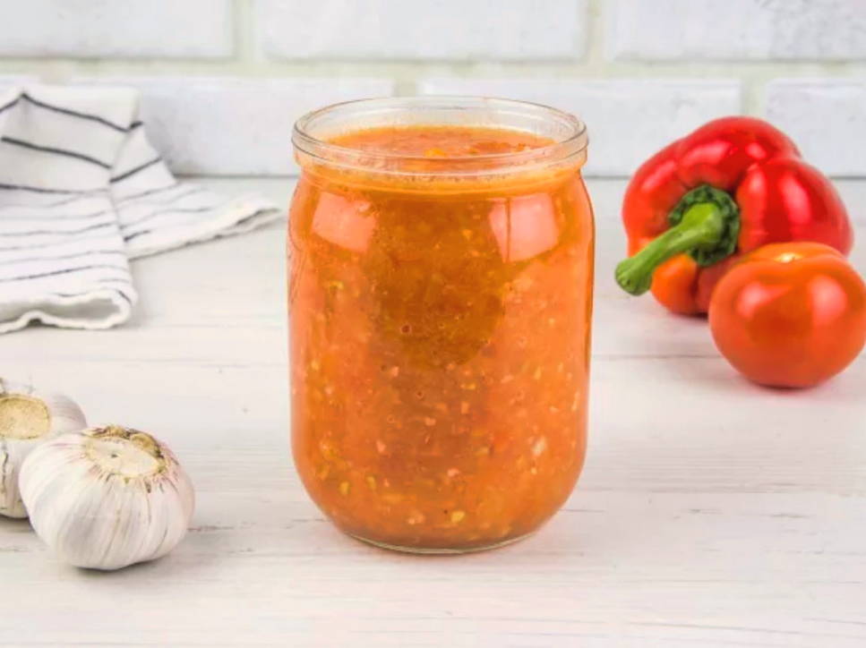 Протертые помидоры с чесноком на зиму