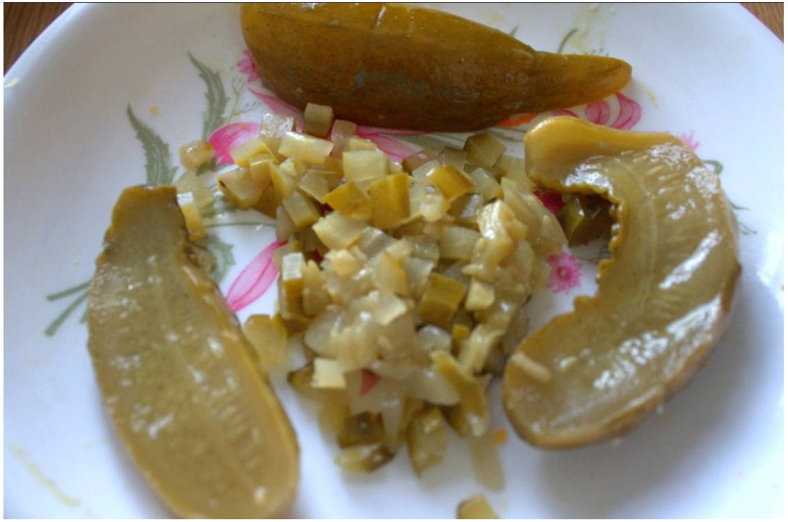Салат из черной редьки с мясом
