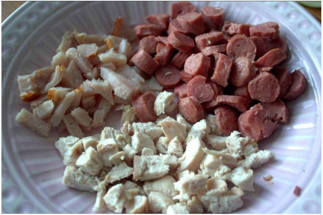 Салат из черной редьки с мясом