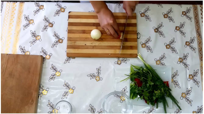 Салат с баклажанами и грибами