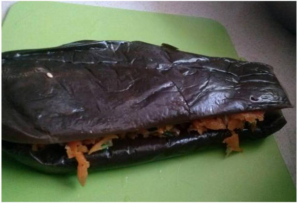 Баклажаны, фаршированные овощами, маринованные