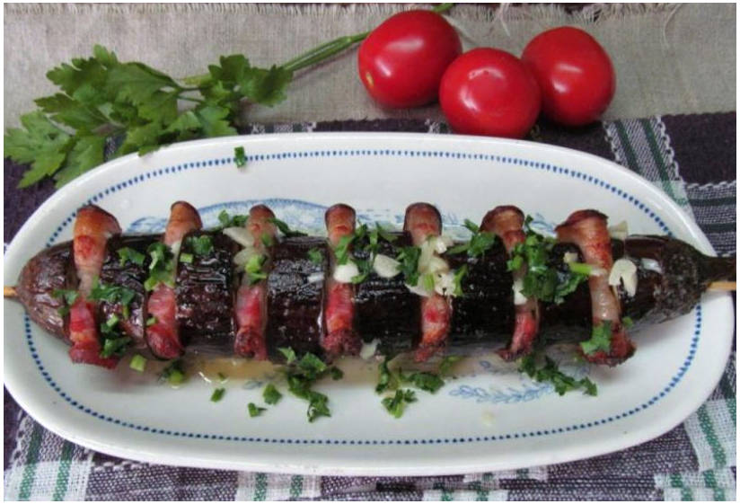 Баклажаны с беконом