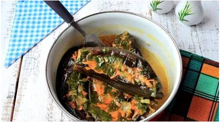 Соленые баклажаны с морковью и чесноком