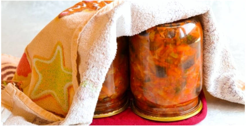 Салат из баклажанов с фасолью и овощами на зиму