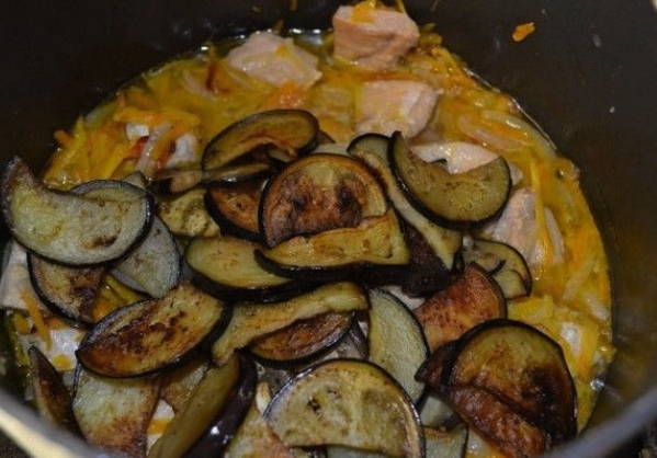 Баклажаны с курицей