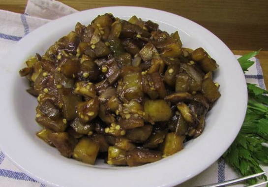 Баклажаны с грибами Баклажаны с грибами