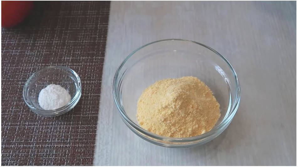 ПП шарлотка из рисовой муки и творога с яблоками