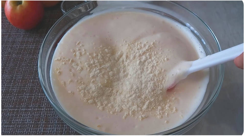 ПП шарлотка из рисовой муки и творога с яблоками