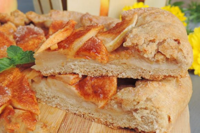 Постная галета с яблоками