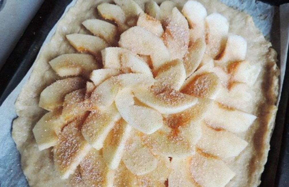 Постная галета с яблоками