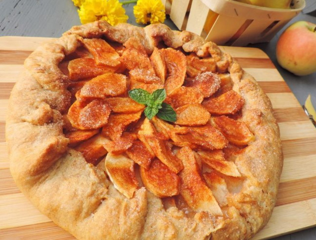 Постная галета с яблоками