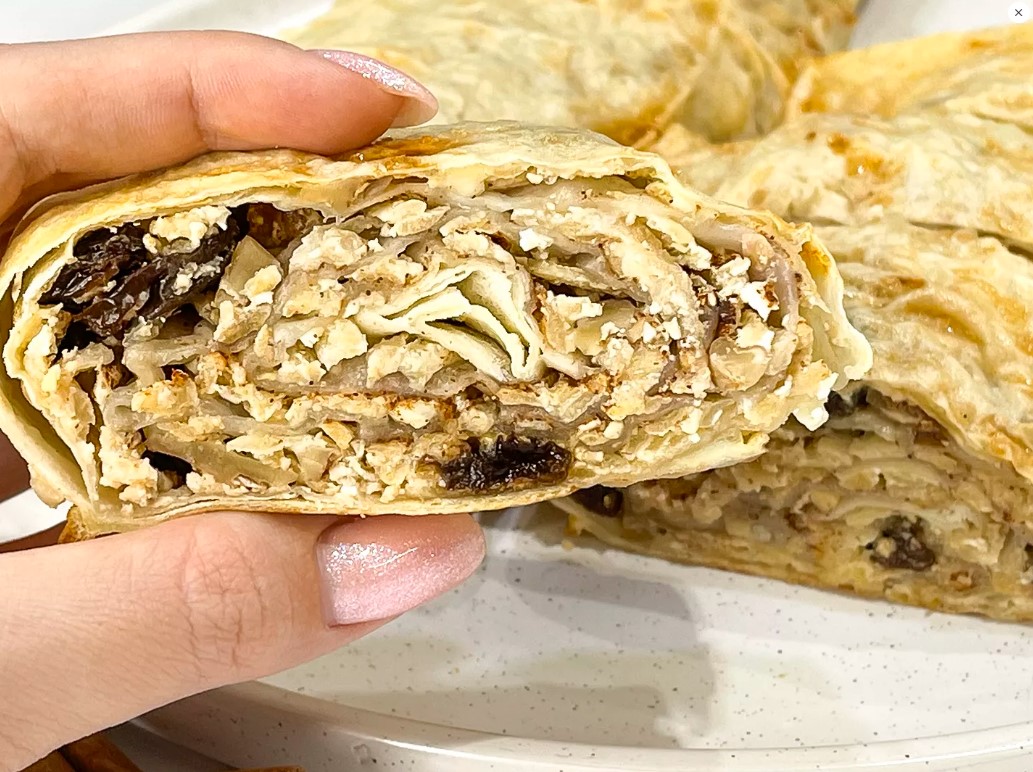 ПП штрудель из лаваша с яблоками