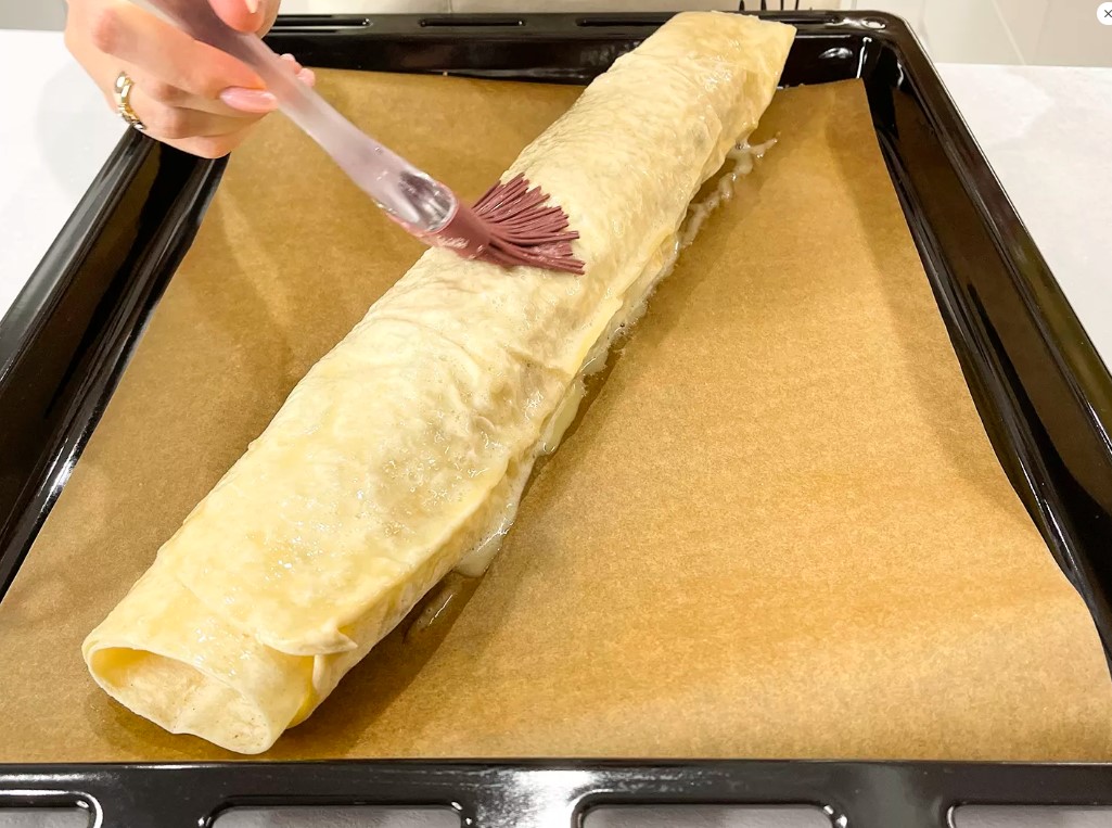 ПП штрудель из лаваша с яблоками