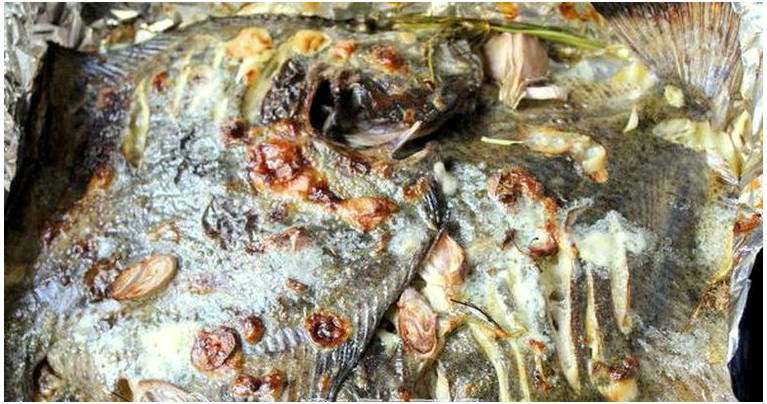 Камбала с картошкой в духовке