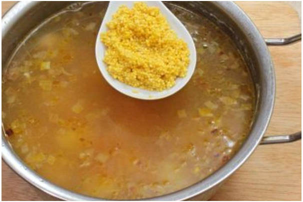 Суп с пшеном и фрикадельками