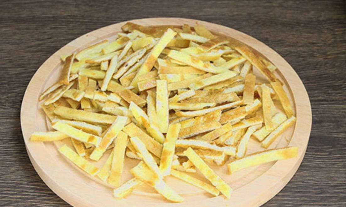 Блинный салат с мясом