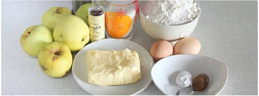 Песочный пирог с яблоками и крошкой сверху
