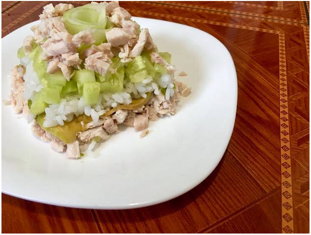 Белковый салат с куриной грудкой