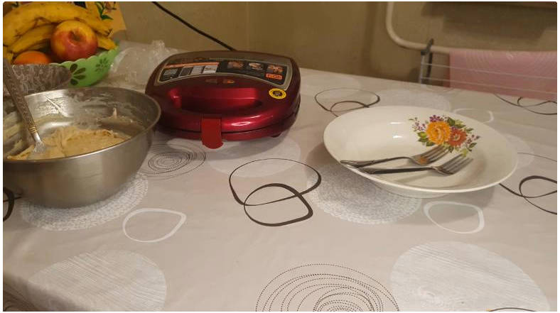 Банановые вафли в мультипекаре Редмонд