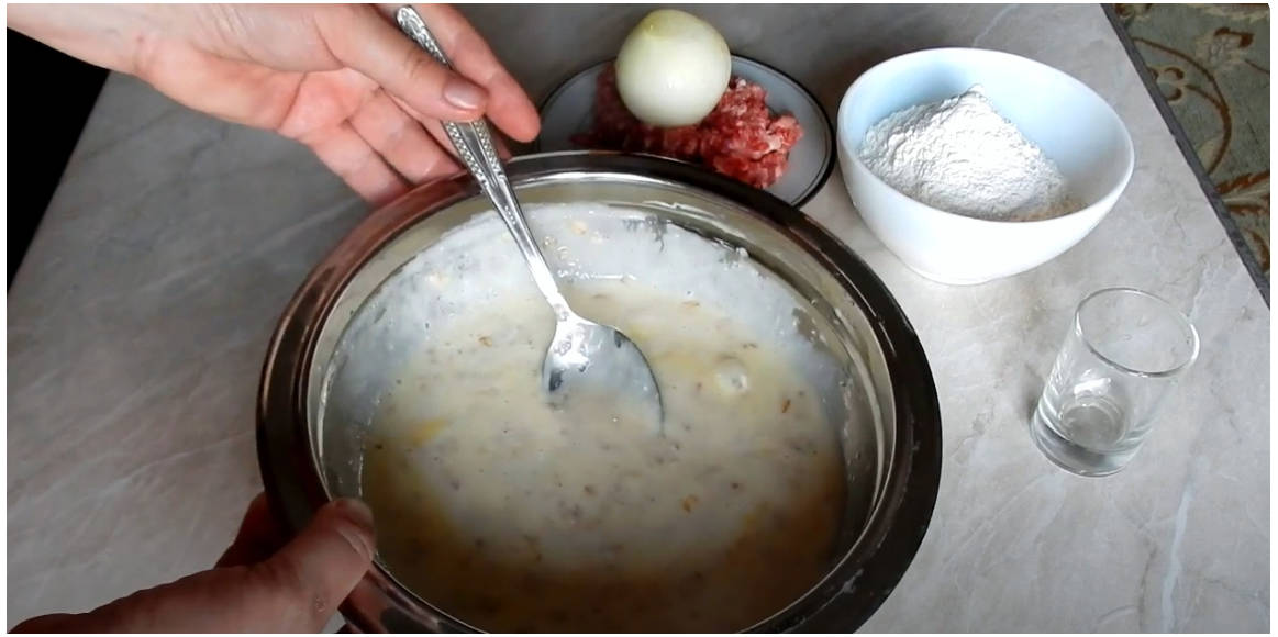 Вафли с фаршем в вафельнице