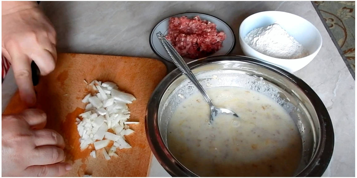 Вафли с фаршем в вафельнице