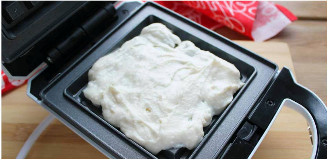 Творожные вафли с рисовой мукой в вафельнице