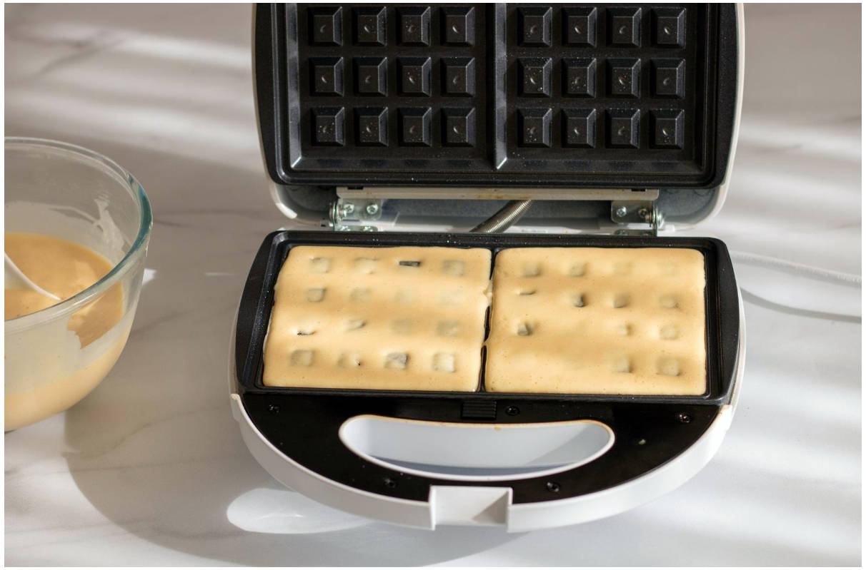 Вафли без масла в вафельнице