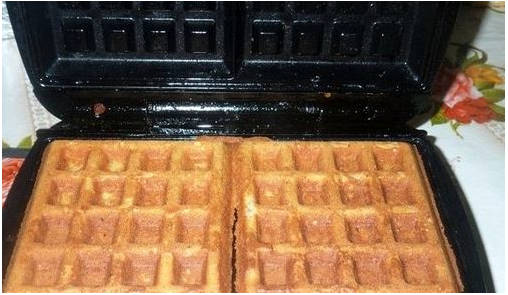 Гречневые вафли в вафельнице