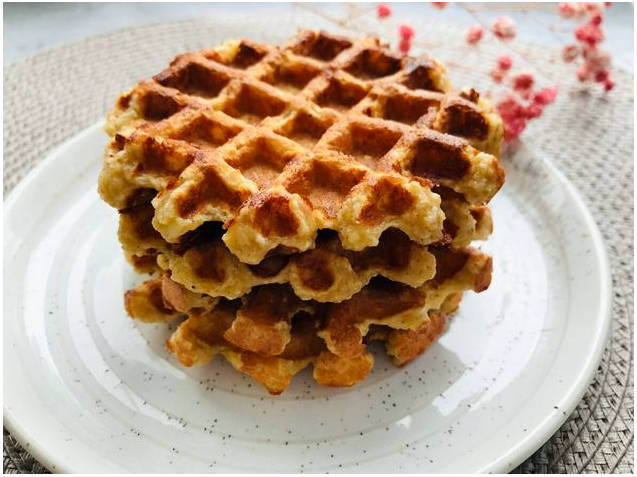 Творожные вафли без яиц